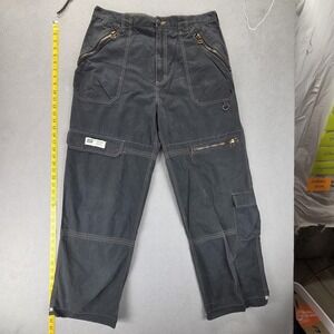 VTG Military Style Cargo Pants Mens 36x30 Gray Sideout Canvas Workwear Pockets